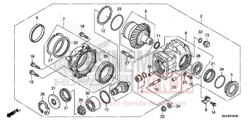 FINAL DRIVEN GEAR VFR1200XH de 2017